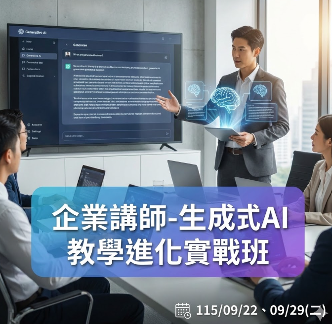 企業講師-生成式AI教學進化實戰班